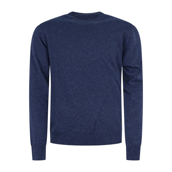Roy Roger's - Maglione girocollo denim in lana e cashmere per uomo |
