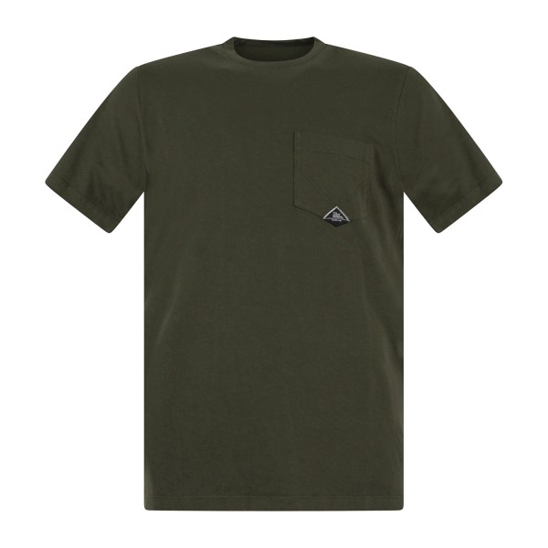 Roy Roger's - T-shirt verde manica corta con taschino sul petto per uomo |