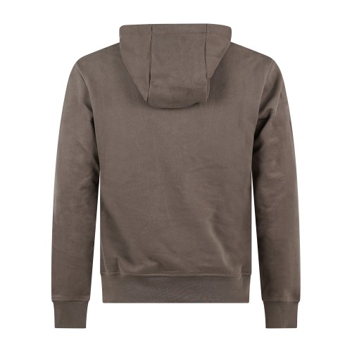 Armani Exchange - Felpa beige con cappuccio in cotone con logo ricamato regular 2