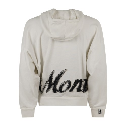 Richmond X - Felpa con cappuccio bianca con logo ricamato relaxed fit per uomo 2