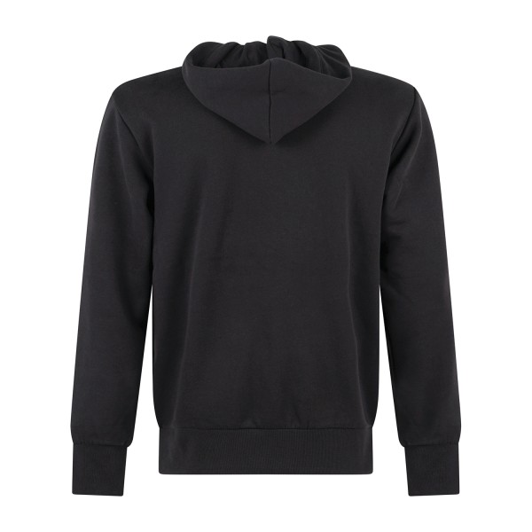 Timberland - Felpa cappuccio nera in cotone badge silicone regular fit per uomo