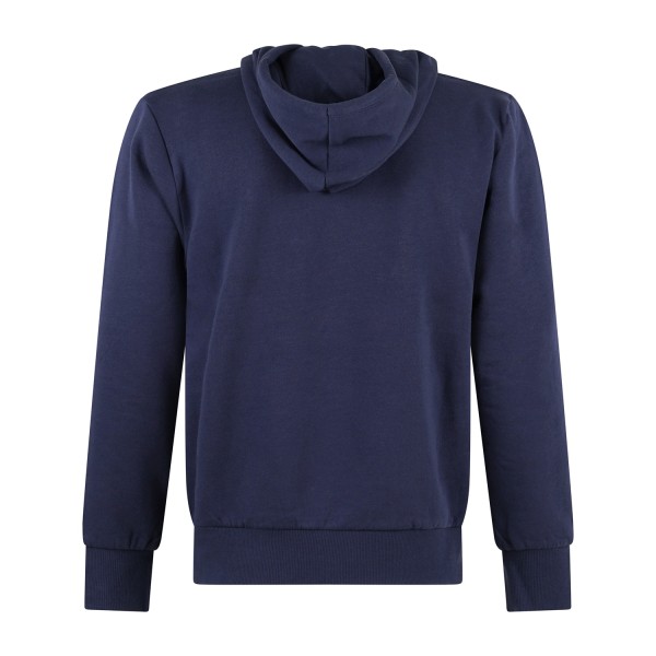 Timberland - Felpa cappuccio blu in cotone badge silicone regular fit per uomo
