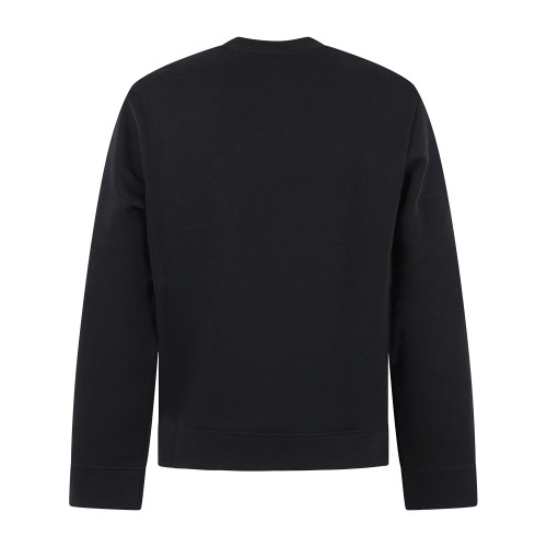 Armani Exchange - Felpa girocollo blu in cotone e logo sul petto regular fit 2