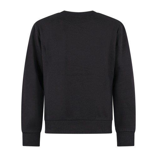 Timberland | Felpa girocollo nera in cotone badge silicone regular fit per uomo 2