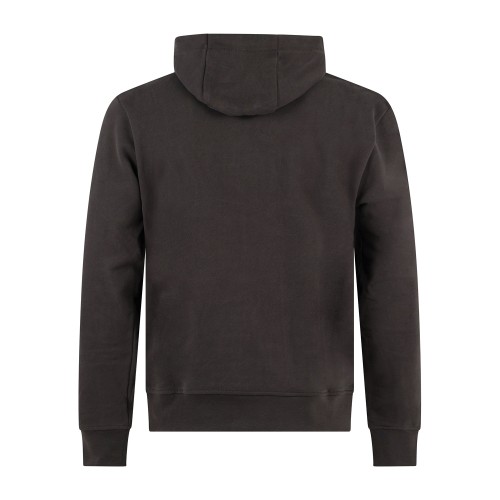 Armani Exchange - Felpa grigia con cappuccio in cotone con logo ricamato 2