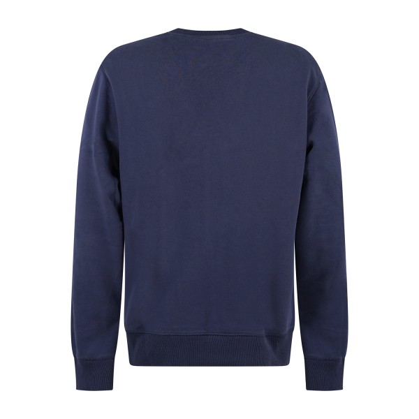 Timberland - Felpa girocollo blu in cotone logo ricamato regular fit per uomo |