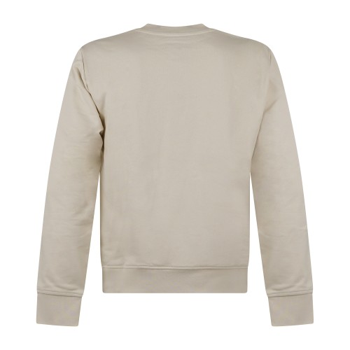 Armani Exchange - Felpa girocollo bianca in cotone con logo in rilievo regular 2