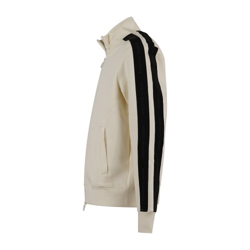 Armani Exchange - Felpa full zip bianca con bande in contrasto regular fit per 2