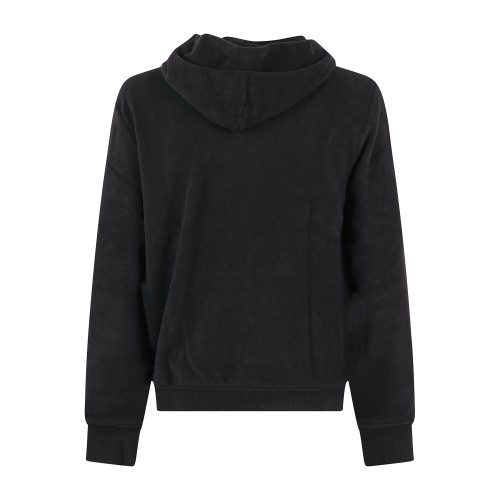 Polo Ralph Lauren - Felpa nera in pile con cappuccio e patch logo ricamato per 2