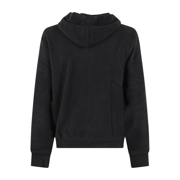 Polo Ralph Lauren - Felpa nera in pile con cappuccio e patch logo ricamato per