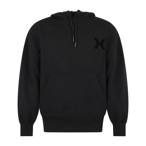 Richmond X - Felpa nera con cappuccio nera con logo relaxed fit per uomo |