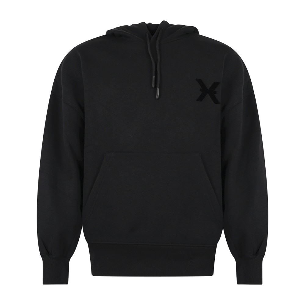 Richmond X - Felpa nera con cappuccio nera con logo relaxed fit per uomo |