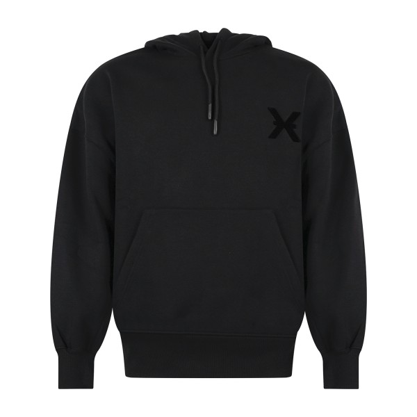 Richmond X - Felpa nera con cappuccio nera con logo relaxed fit per uomo |