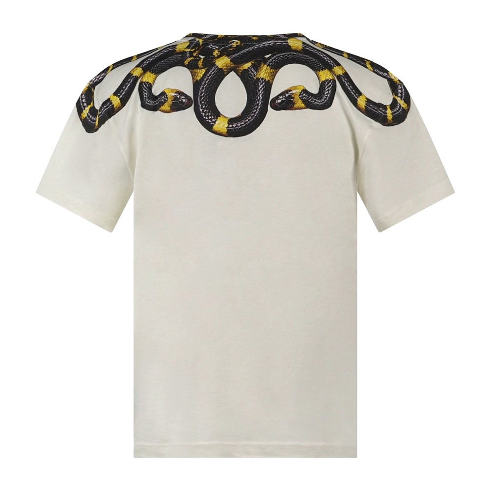County Of Milan - T-shirt bianca in cotone con stampa serpenti per uomo |
