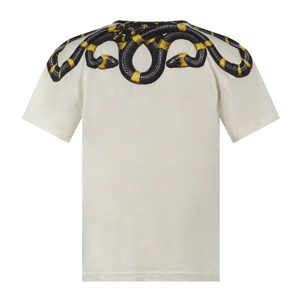 County Of Milan - T-shirt bianca in cotone con stampa serpenti per uomo |
