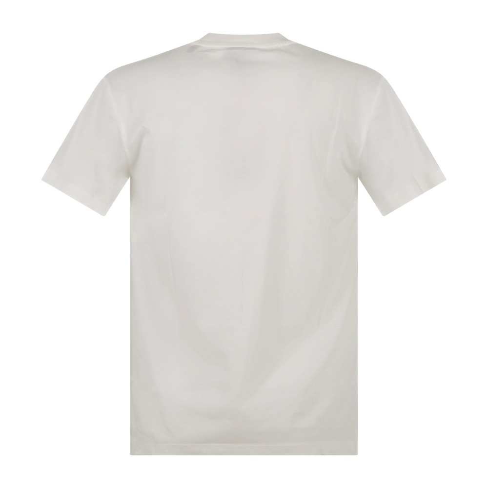 Armani Exchange - T-shirt bianca in cotone con ricamo logo regular fit per uomo