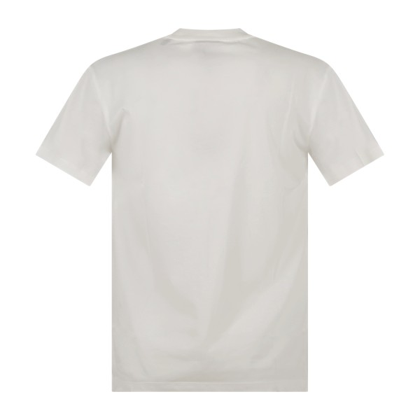 Armani Exchange - T-shirt bianca in cotone con ricamo logo regular fit per uomo