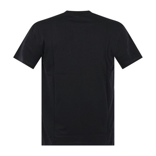 Armani Exchange - T-shirt blu in cotone con ricamo logo regular fit per uomo |