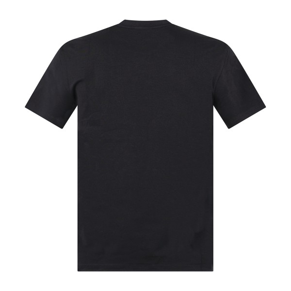 Armani Exchange - T-shirt blu in cotone con stampa logo slim fit per uomo |