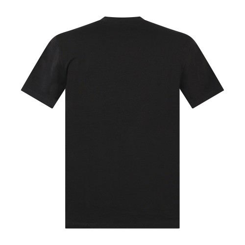 Armani Exchange - T-shirt nera in cotone con stampa logo slim fit per uomo | 2