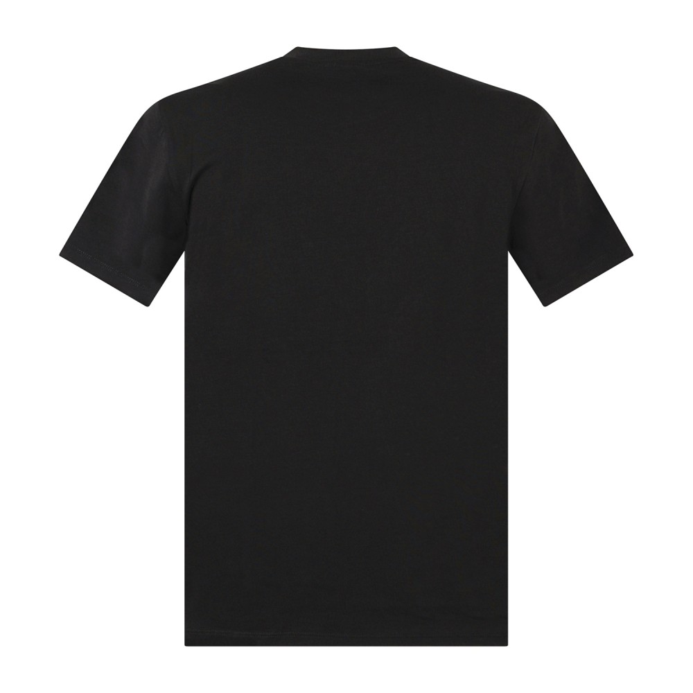 Armani Exchange - T-shirt nera in cotone con stampa logo slim fit per uomo |