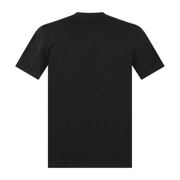 Armani Exchange - T-shirt nera in cotone con stampa logo slim fit per uomo |