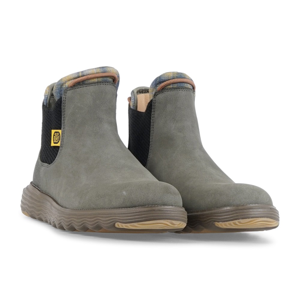Hey Dude - Stivaletto Branson classic verde in ecopelle per uomo | 42065/3n0