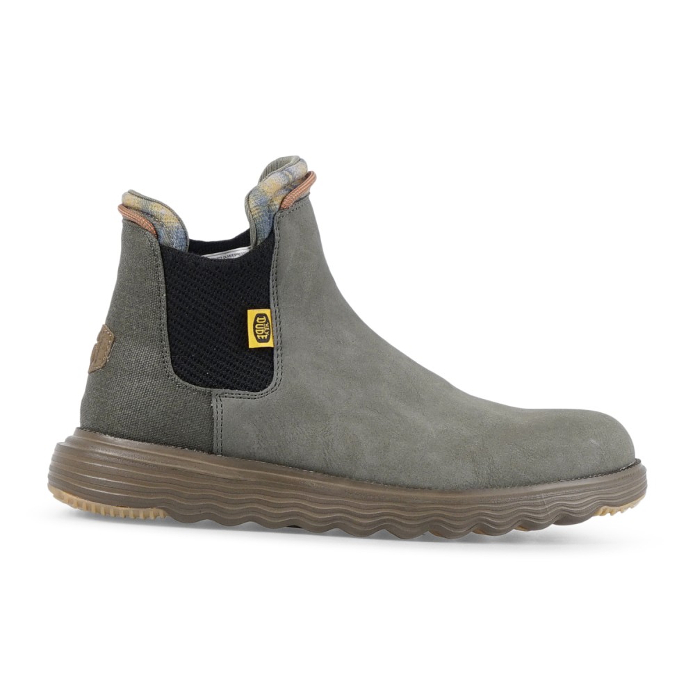 Hey Dude - Stivaletto Branson classic verde in ecopelle per uomo | 42065/3n0