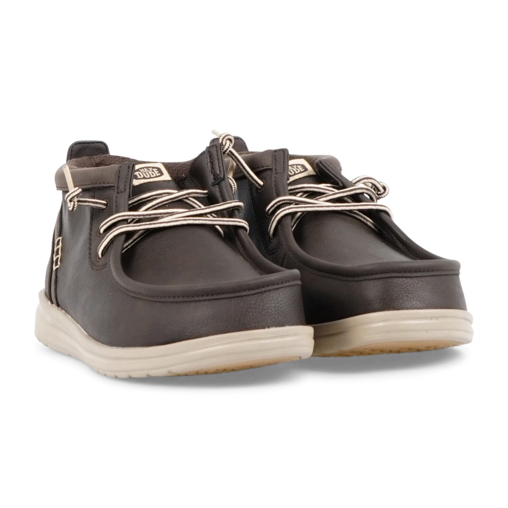 Hey Dude - Stivaletto Wally Mid GripR marrone in ecopelle per uomo | 42051/2iv