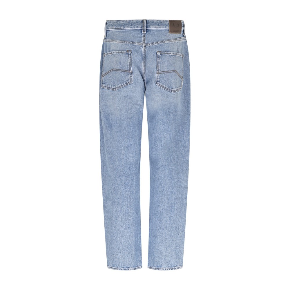 Armani Exchange - Jeans denim chiaro 5 tasche loose tapered per uomo | xm000075