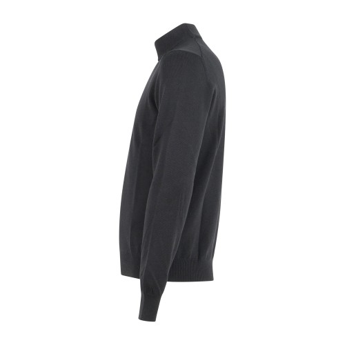 Gran Sasso - Lupetto nero in lana extrafine merinos per uomo | lupo m/l 55155 2