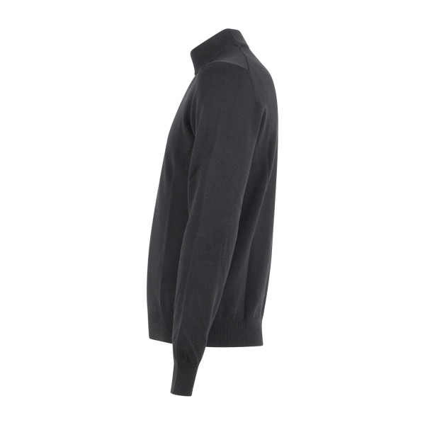 Gran Sasso - Lupetto nero in lana extrafine merinos per uomo | lupo m/l 55155