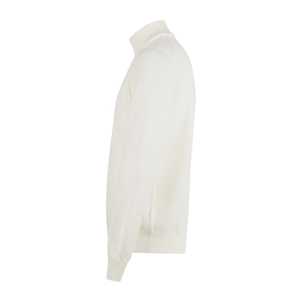 Gran Sasso - Lupetto bianco in lana extrafine merinos per uomo | lupo m/l 55155