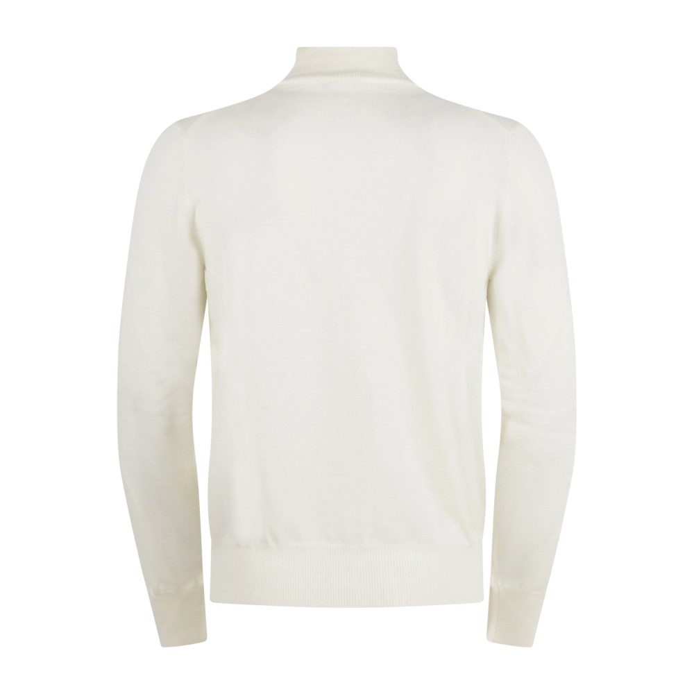 Gran Sasso - Lupetto bianco in lana extrafine merinos per uomo | lupo m/l 55155