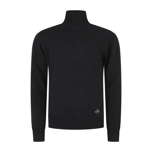 Roy Roger's - Dolcevita nero in lana e cashmere per uomo | rru775ct48xxxx c0020