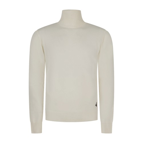Roy Roger's | Dolcevita bianco in lana e cashmere per uomo