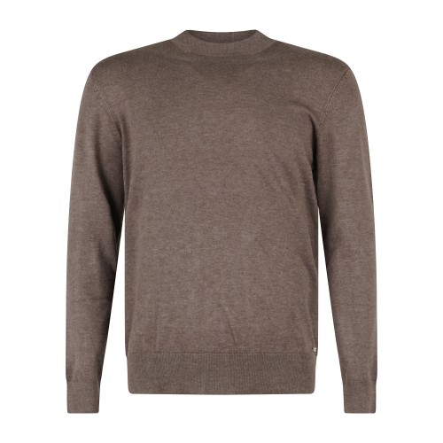 Markup - Lupetto marrone in viscosa slim fit per uomo | mk20012 marrone