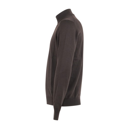 Gran Sasso - Lupetto marrone in lana extrafine merinos per uomo | lupo m/l 2