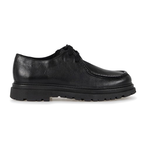 Antica Cuoieria - Scarpa Derby WAX nera in pelle per uomo | 23156-w-vu1 wax nero
