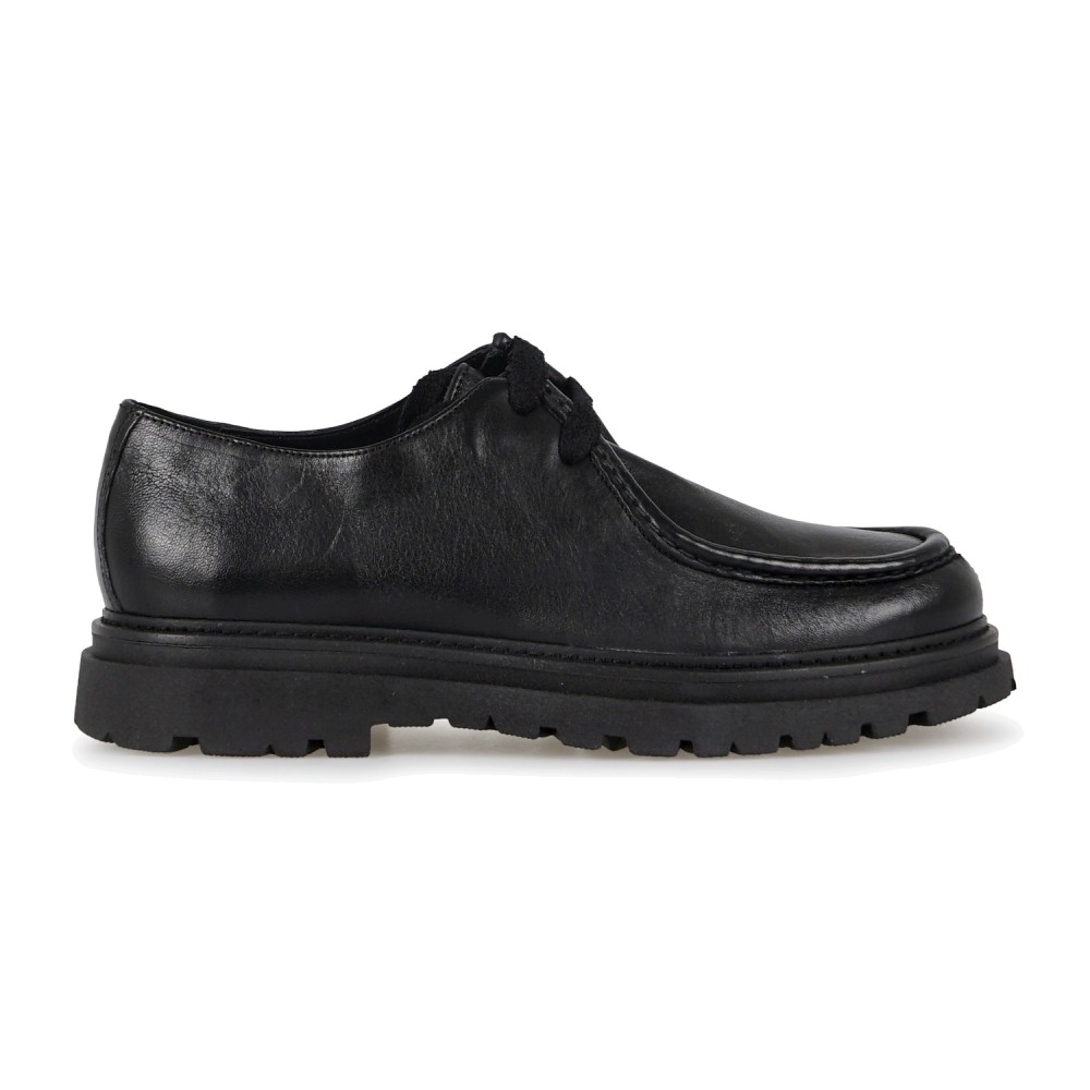 Antica Cuoieria - Scarpa Derby WAX nera in pelle per uomo | 23156-w-vu1 wax nero