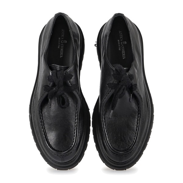 Antica Cuoieria - Scarpa Derby WAX nera in pelle per uomo | 23156-w-vu1 wax nero