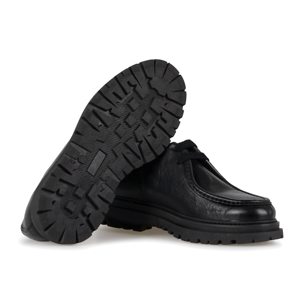 Antica Cuoieria - Scarpa Derby WAX nera in pelle per uomo | 23156-w-vu1 wax nero