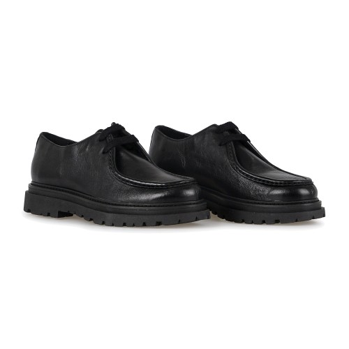 Antica Cuoieria - Scarpa Derby WAX nera in pelle per uomo | 23156-w-vu1 wax nero 2