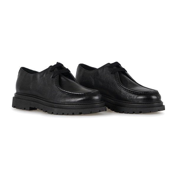 Antica Cuoieria - Scarpa Derby WAX nera in pelle per uomo | 23156-w-vu1 wax nero