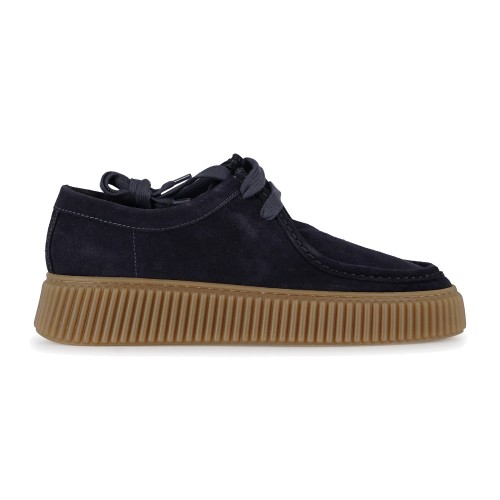 Antica Cuoieria - Scarpa stringata Cortina blu in camoscio per uomo |
