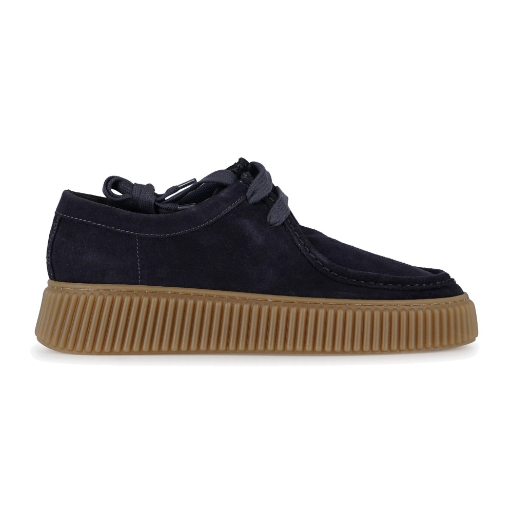 Antica Cuoieria - Scarpa stringata Cortina blu in camoscio per uomo |