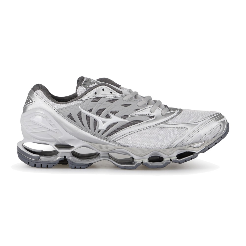 Mizuno - Sneaker bianco Wave Prophecy LS mesh traspirante per uomo | d1ga3337