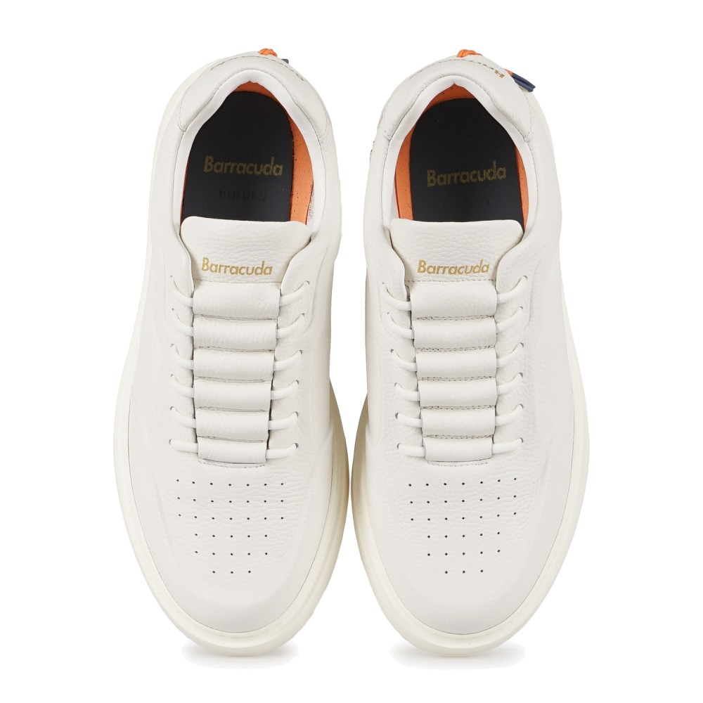 Barracuda - Sneaker slip-on bianca in pelle Phoenix per uomo | bu3510