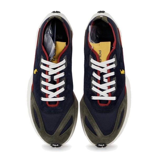 Polo Ralph Lauren - Sneakers Boerum blu in maglia camoscio per uomo |