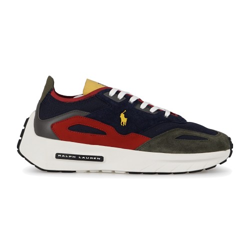 Polo Ralph Lauren - Sneakers Boerum blu in maglia camoscio per uomo |